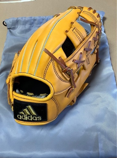 【未使用・廃盤品！】アディダス 軟式用グラブDMT79 イエロー