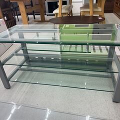 店頭引き渡し 中古 ガラステレビ台 家具の画像