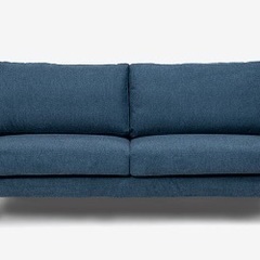 ソファ大塚家具　 3人掛け「CAS-D」幅180cm 布#SPベルファストブルー