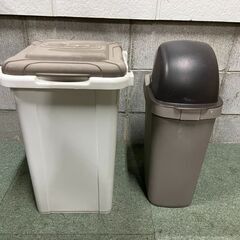 ゴミ箱 2個セット 33L 15L プラスチック製 幅34cm×奥行35cm×高さ50cmの画像