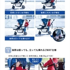 【最終価格❗️】２人乗りベビーカーの画像