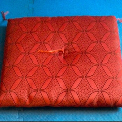美品!!  紅赤高級座蒲団 5枚の画像