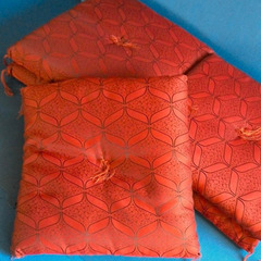 美品!!  紅赤高級座蒲団 5枚の画像