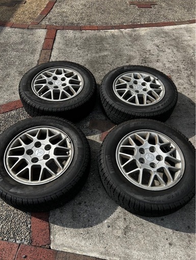 ピレリ　三菱純正アルミホイール スタッドレスタイヤ 4本セット(溝約7mm)15インチ 195/65R15