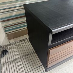 店頭引渡し 中古 テレビ台 木製 ブラウン ブラック 家具の画像