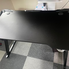 ゲーミングデスク　黒　　中古の画像