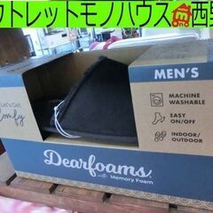 新品 Dearforms メンズ フェイクファー ルームスリッパ...