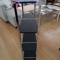 ★ジモティ割あり★  オープンラック ブラック H106×D25×W60 クリーニング済み TK4350の画像