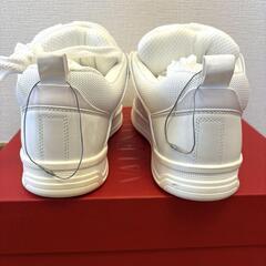ヴァレンティノ スタッズ レディース スニーカー 白 ピンク エナメル 37の画像