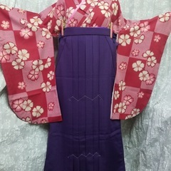 女子袴　ムラサキ無地　L ユーズド美品　の画像