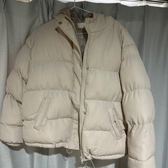 【お値下げ中】ダウンジャケット ピンクベージュ フリーサイズの画像