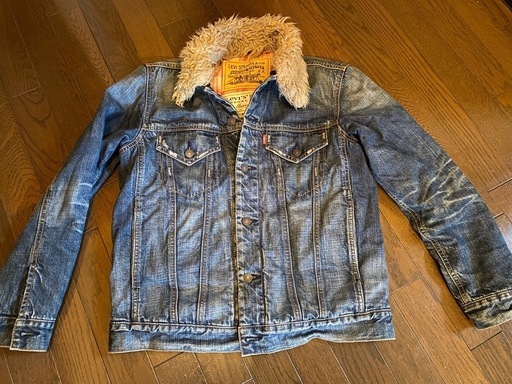 希少levi'sボアデニムジャケットGジャンvintage加工REDTAB
