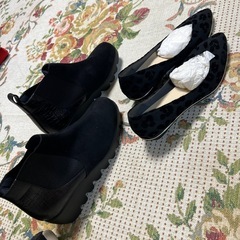 お洒落ブーツ、パンプス、スニーカー　3足セットの画像