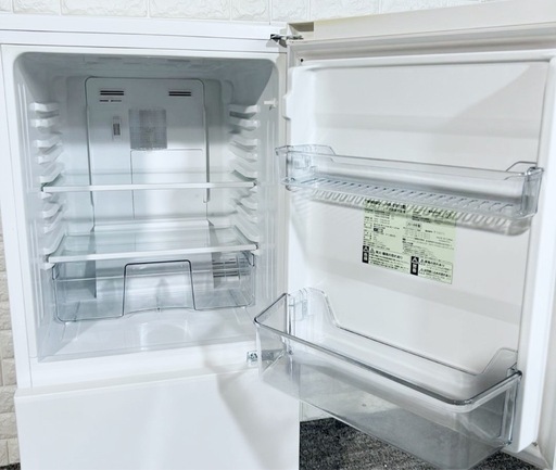 (送料無料) 2020年 極美品 2ドア冷蔵庫 霜取り不要  ガラストレー ⑦