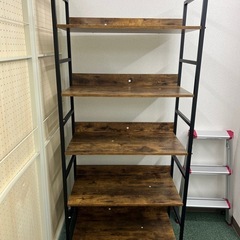 【未使用品】5段ラック オープンシェルフ 本棚 木目　ウッド調