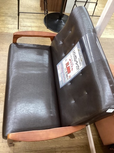 KB-50【新入荷　リサイクル品】ハイバック　2シーターソファ　ブラウン