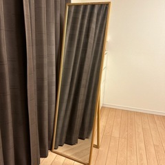 無印良品　ミラー　ラバーウッド材