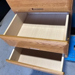 天然木 スリムハイチェスト、幅45cm 6段 Used/美品の画像