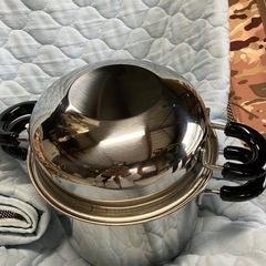 万能　パスタ　蒸し器　　なべの画像