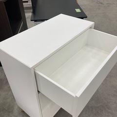 【購入者決定】【kj052】人気　中古美品 IKEA イケア エーケト 3段チェスト 収納タンス ホワイトカラー 　検)一人暮らし　ファミリー　冷蔵庫　洗濯機　オフィス　事務　テーブル　ラック　収納　家具　ソファ　キッチンの画像