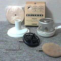 ②ハリオ コーヒーサイフォン 　希少品　レトロ  花柄　ブルー　...