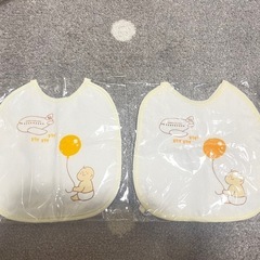 JAL お食事エプロン　よだれかけ　スタイ 未使用　2枚組