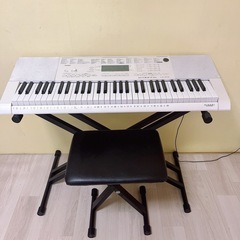 CASIO キーボード 白 椅子セット ピアノ   