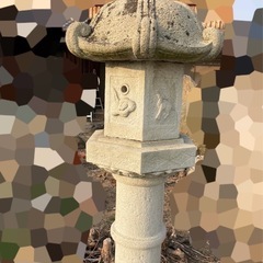 奥の院型　六角石灯篭⑤【引き取り限定　兵庫県エリア】の画像