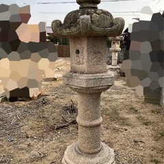 奥の院型　六角石灯篭② 石の燈籠（とうろう）【引き取り限定　兵庫県エリア】の画像