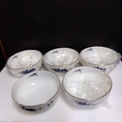 横須賀🆗桔梗柄の中取り鉢 5客の画像