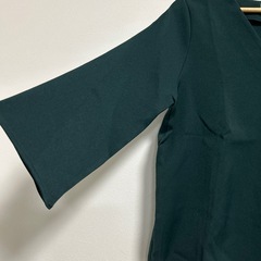 新品未使用グリーン💚ブラウス　フリーサイズの画像