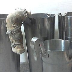 ステンレス製　調理器具　酒たんぽ？　4個セット　USED　バラ売りも可です。の画像