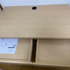 ノルム 木製デスク2 W100cm　引き出し付きの画像
