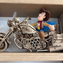 バイク木製パズル　ウッディ乗り
