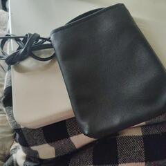 超*↑*美品さまー!!!スマホショルダーバッグ✿ブラックいろ✿上面レース生地豹柄*風*あしらい〆の画像