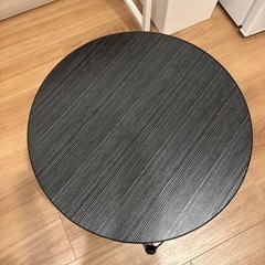 リビングテーブル　丸テーブル　黒の画像