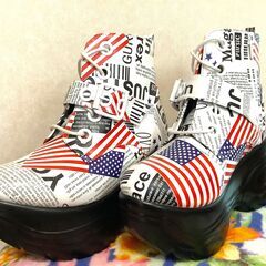 【受付中】Mafmof(マフモフ) 厚底ベルト付きダッドスニーカー