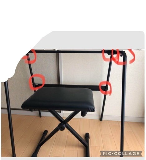 CASIO LK-215キーボードスタンド椅子セット