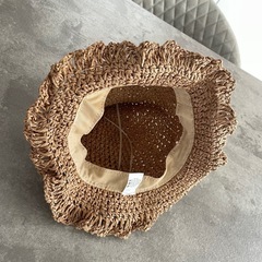 麦わら帽子　キッズ帽子の画像