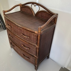 大きめラタン家具　オールド　の画像