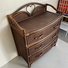 大きめラタン家具　オールド　の画像