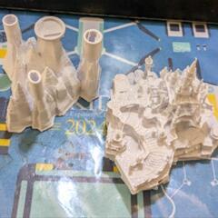 ３Dプリンター PLAテストプリント品　ハイラル城(浮上版２分の１サイス)の画像