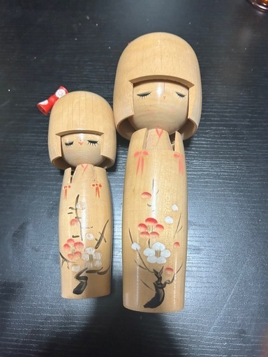 木製こけしセット（大23cm・小17cm） 宮川邦夫