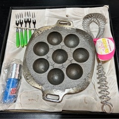 未使用 たこ焼き器セット 鉄製 8穴