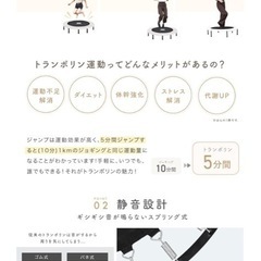 トランポリン 8本脚 静音 耐荷重150kgの画像