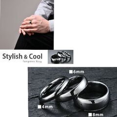 メンズ/甲丸シルバーリング（新品）24号/幅8mmの画像