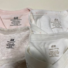 H&M 長袖　ベビー肌着4枚セット　50-60 の画像