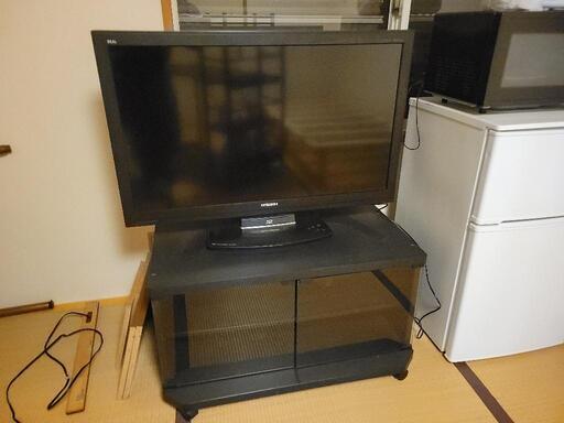 ミツビシ REALBlu-ray付きテレビとテレビ台