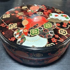 未使用 和風模様の二段重箱