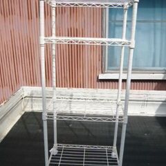 ②　白の４段　メタルラック　中古